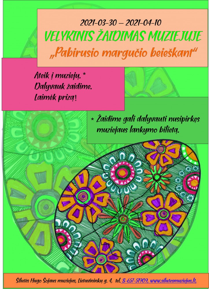 Vėlykinis žaidimas Šilutės Hugo Šojaus muziejuje