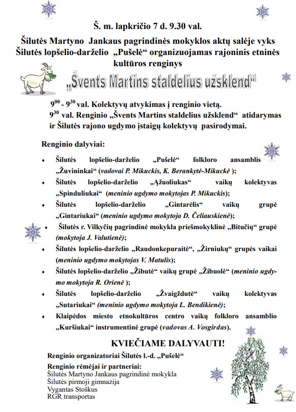 Rajoninis etninės kultūros renginys „Švents Martins staldelius užsklend“